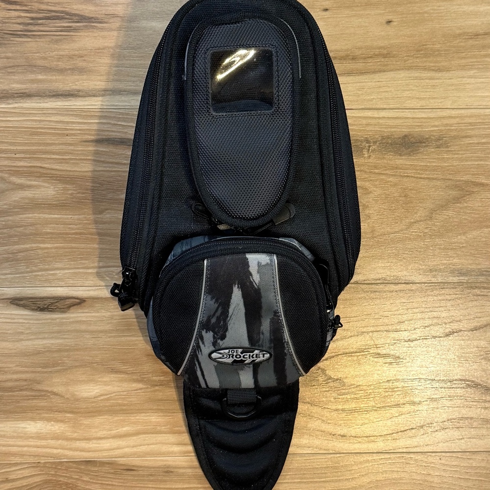 Joe Rocket Motorcycle Magnetic Tank Bag Black Gray